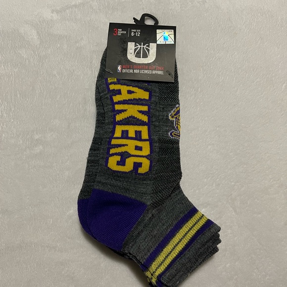 NBA Other - Lakers men’s 3 piece pair of socks